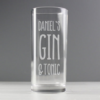 Personalised Gin & Tonic Hi Ball Glass - image 3