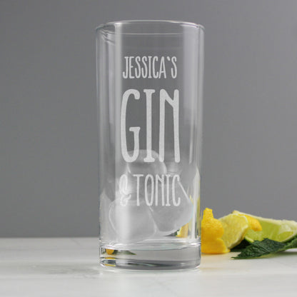Personalised Gin & Tonic Hi Ball Glass - image 4