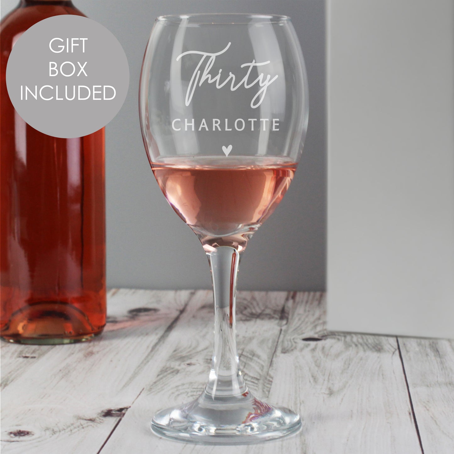 Personalised Big Age Wine Glass from Heartfelt Gifts