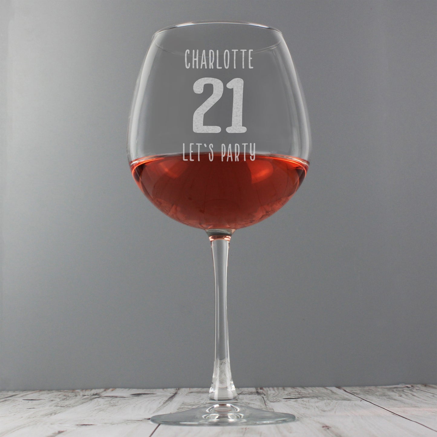 Personalised Big Age Bottle of Wine Glass from Heartfelt Gifts