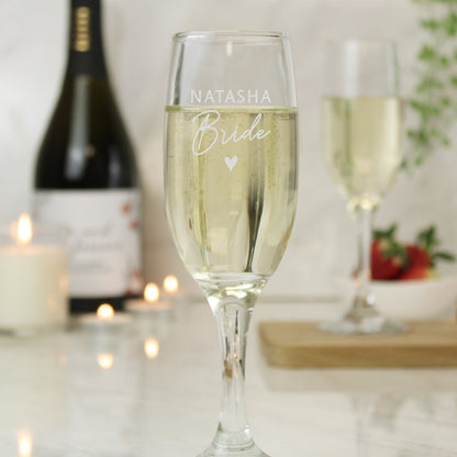 Personalised Bride Flute Glass - image 3