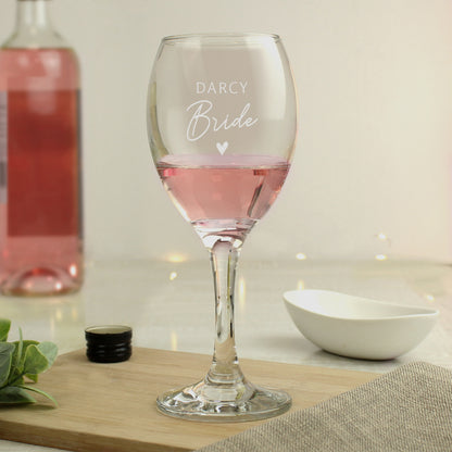 Personalised Bride Wine Glass - image 3