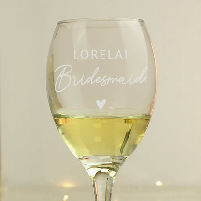 Personalised Bridesmaid Wine Glass - image 2