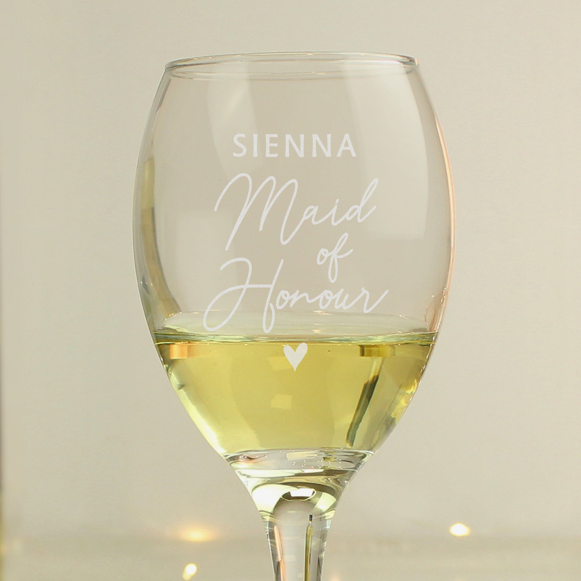 Personalised Maid of Honour Wine Glass - image 2