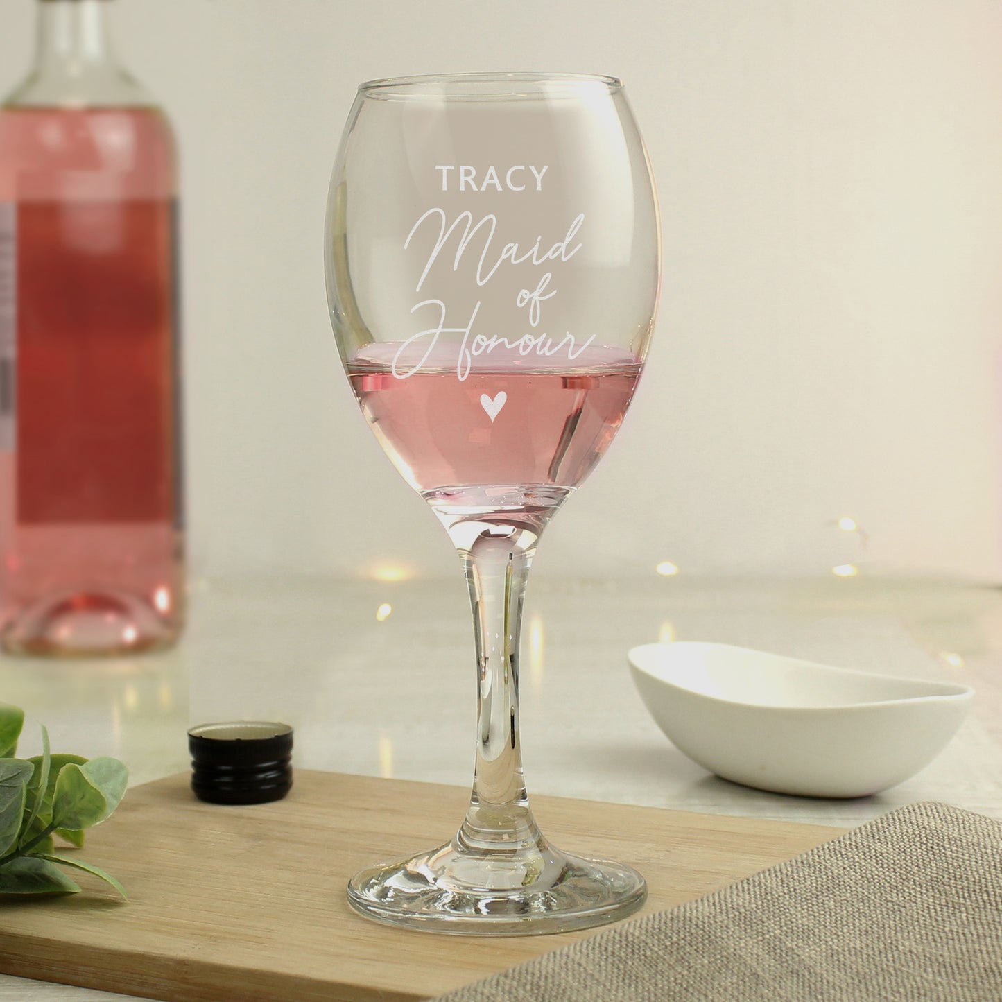 Personalised Maid of Honour Wine Glass - image 3