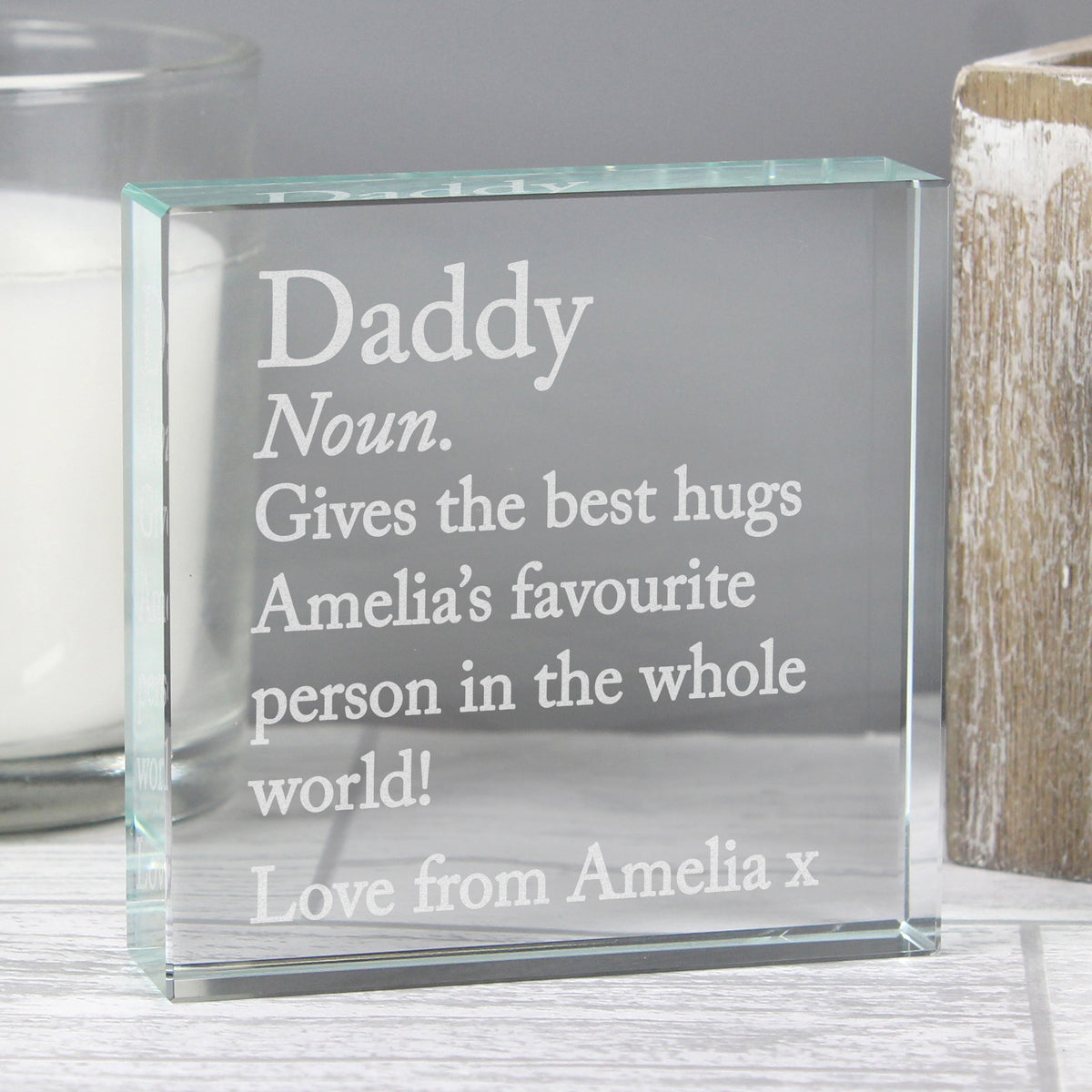 Personalised Dictionary Definition Crystal Token from Heartfelt Gifts