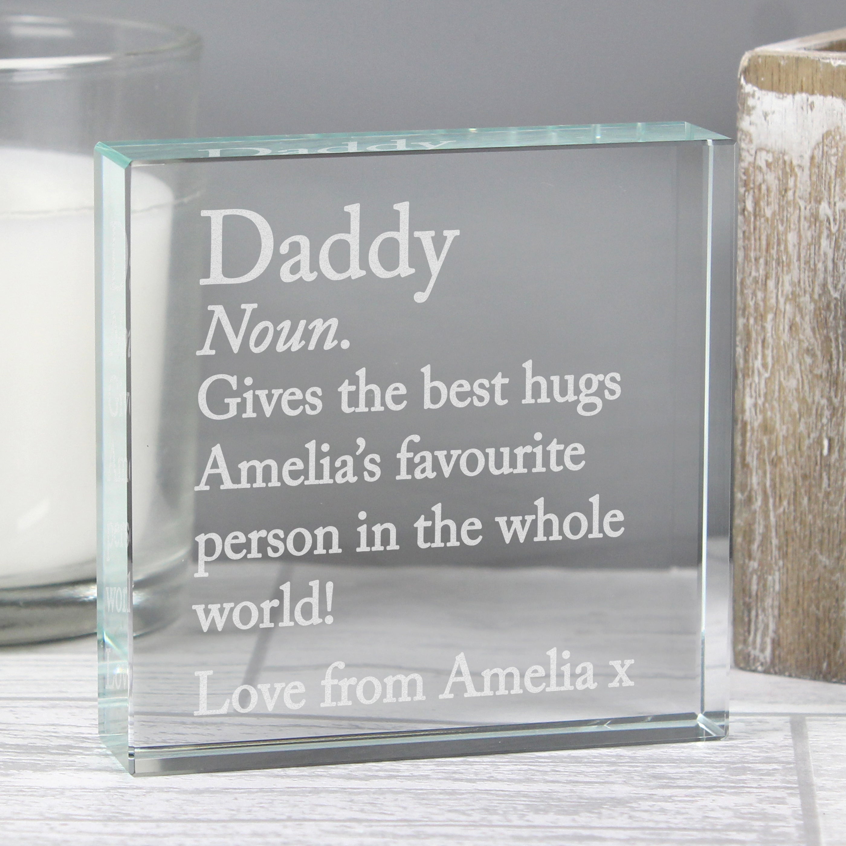 Personalised Dictionary Definition Crystal Token from Heartfelt Gifts
