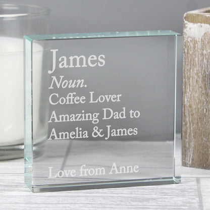 Personalised Dictionary Definition Crystal Token - image 4