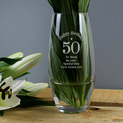 Personalised Happy Birthday Bullet Vase from Heartfelt Gifts