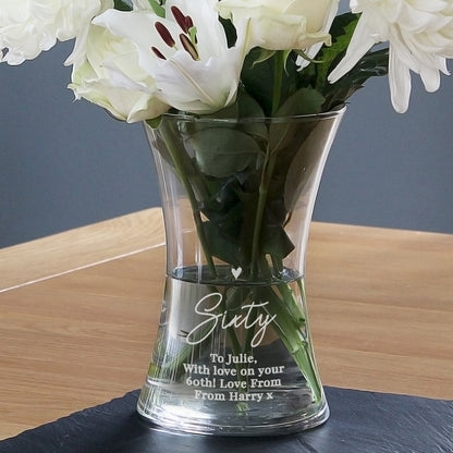 Personalised Big Age Glass Vase - image 6