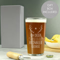 Personalised Time For A Reinbeer Pint Glass from Heartfelt Gifts
