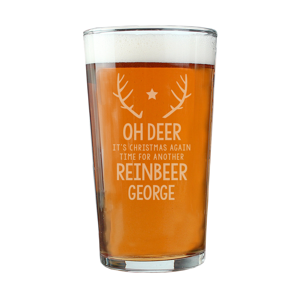 Personalised Time For A Reinbeer Pint Glass - image 4