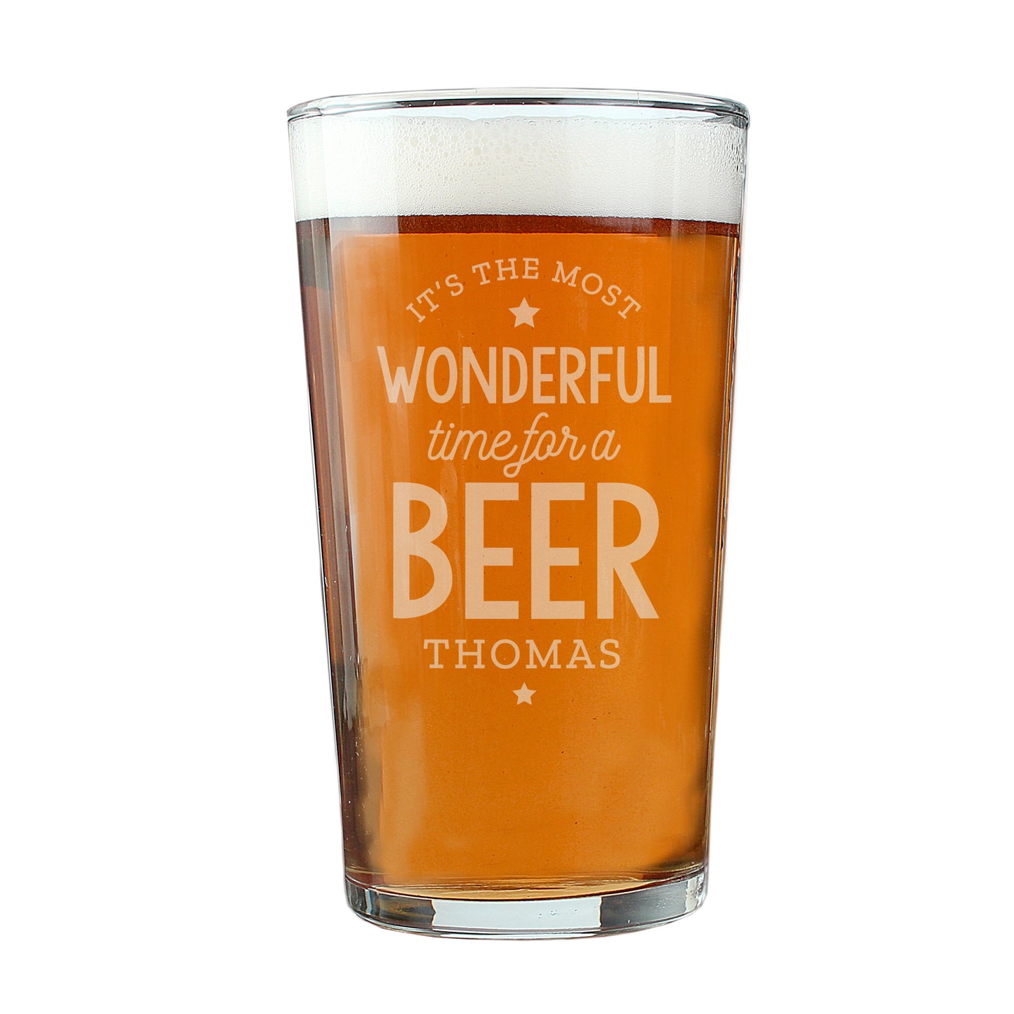 Personalised Wonderful Time For A Beer Pint Glass - image 4