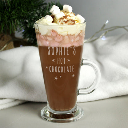Personalised Stars Hot Chocolate Latte Glass - image 3