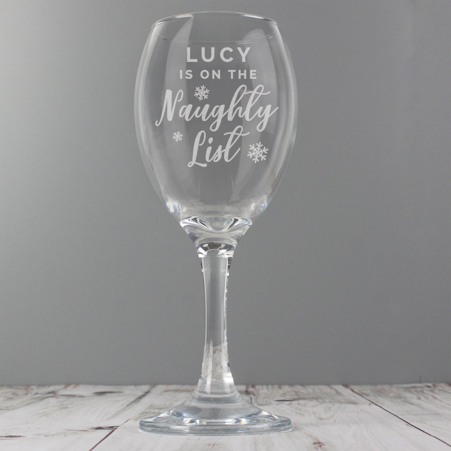Personalised I'm On The Naughty List Wine Glass - image 4
