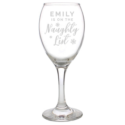 Personalised I'm On The Naughty List Wine Glass - image 5