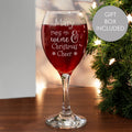 Personalised Runs On Wine & Christmas Cheer Wine Glass from Heartfelt Gifts
