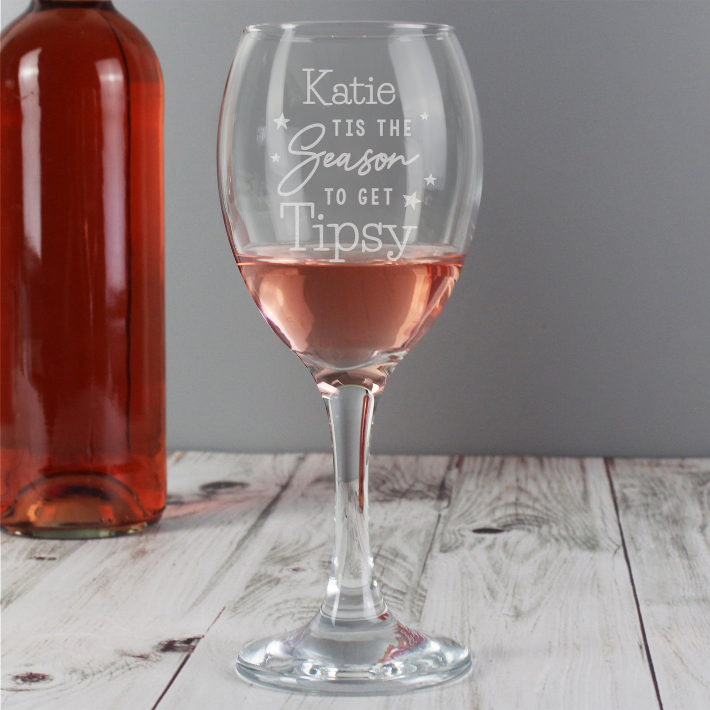Personalised Tis The Season To Get Tipsy Season Wine Glass - image 3