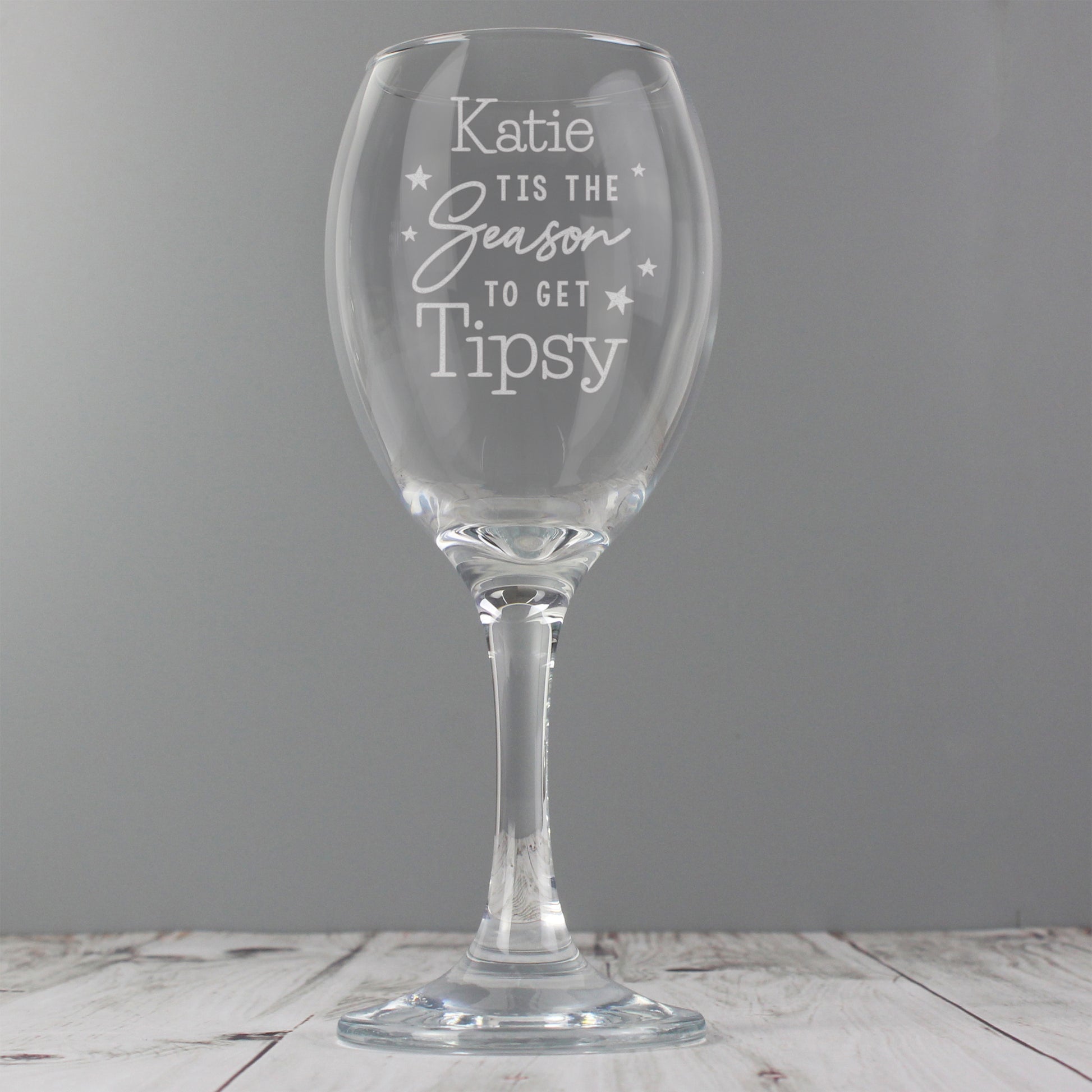 Personalised Tis The Season To Get Tipsy Season Wine Glass - image 4
