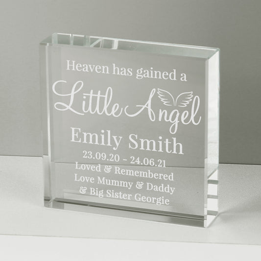 Personalised Little Angel Crystal Token from Heartfelt Gifts