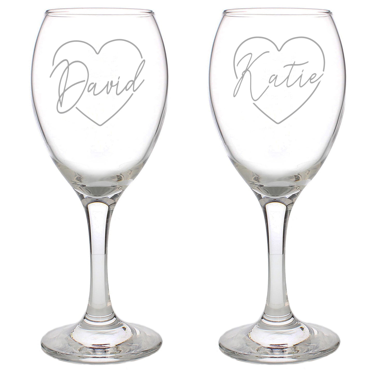 Personalised Heart Name Wine Glass Set - image 5