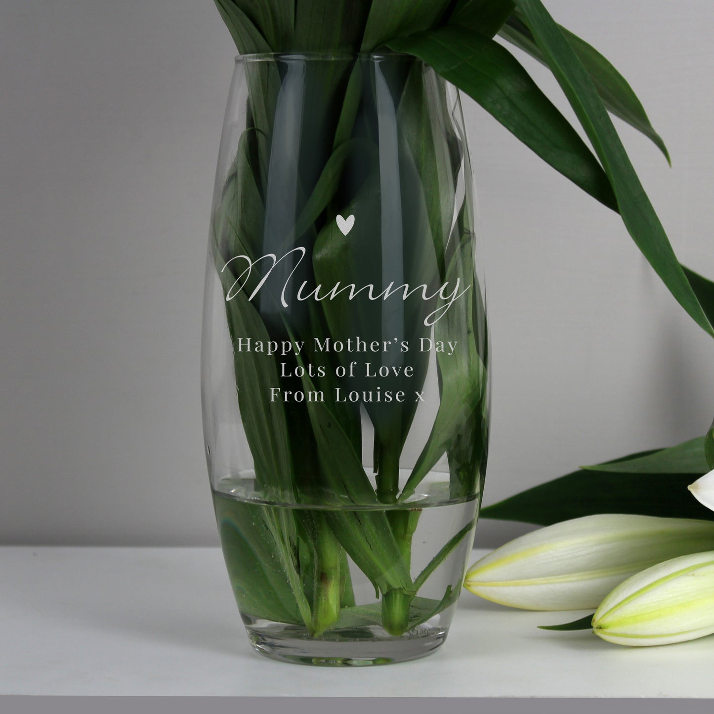 Personalised Love Heart Bullet Vase from Heartfelt Gifts