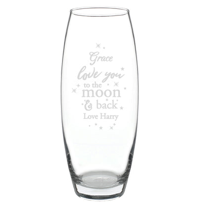 Personalised Love You To The Moon and Back Bullet Vase - image 4