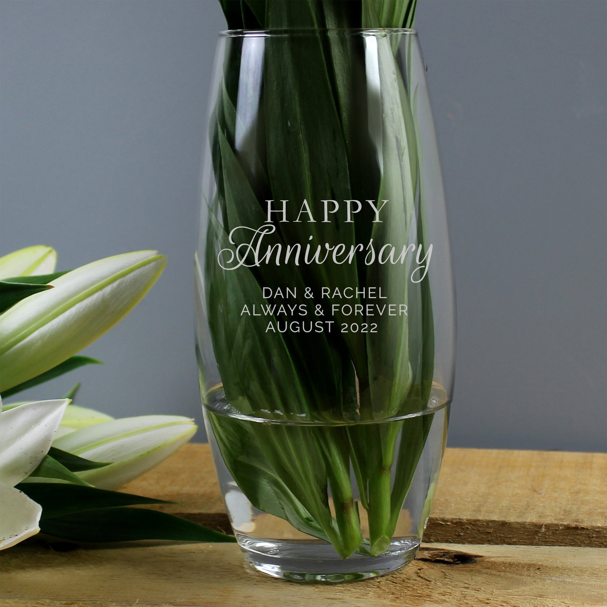 Personalised 'Happy Anniversary' Bullet Vase - image 2