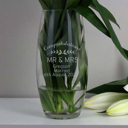 Personalised Classic Bullet Vase from Heartfelt Gifts