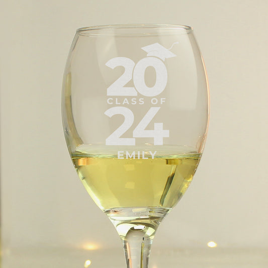 Personalised Class of Graduation Wine Glass - image 2
