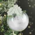 Personalised Holly Acrylic White Feather Bauble from Heartfelt Gifts