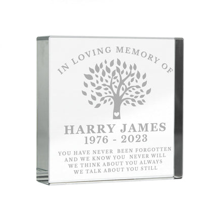 Personalised In Loving Memory Family Tree Crystal Token - image 5
