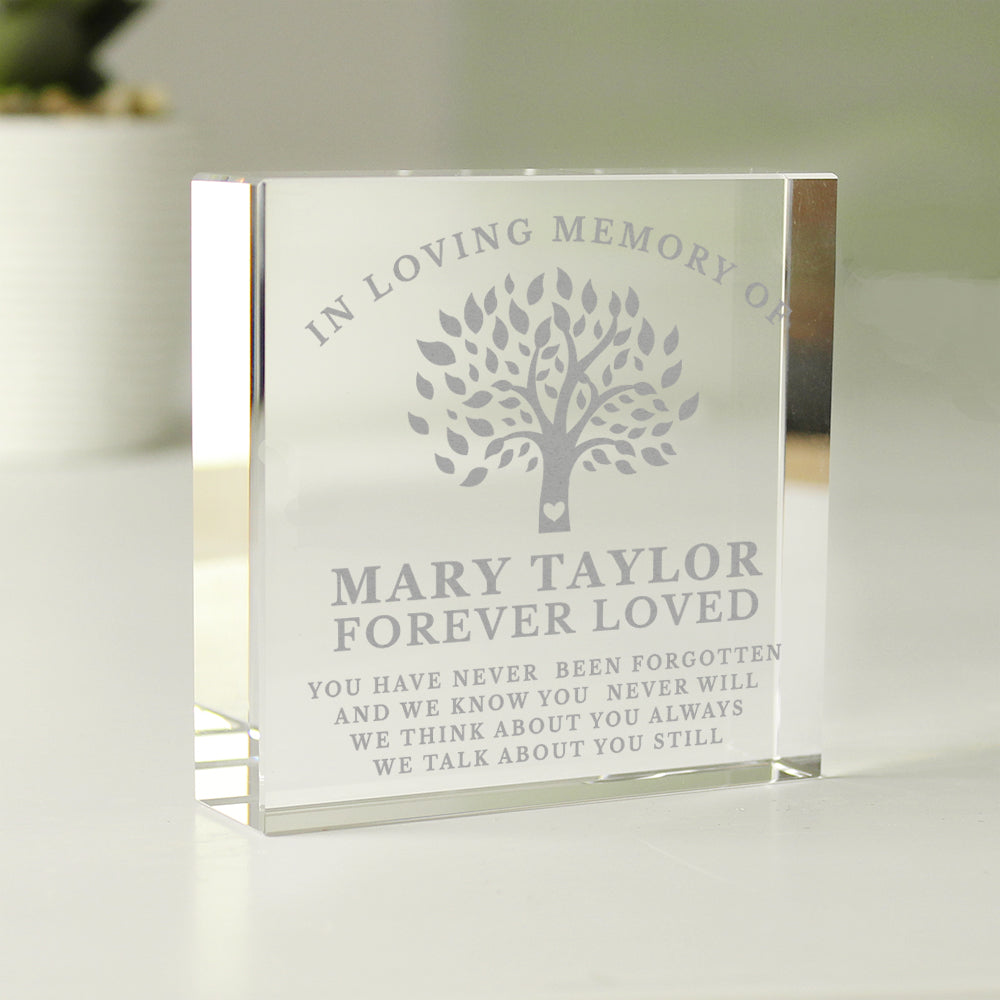 Personalised In Loving Memory Family Tree Crystal Token - image 6