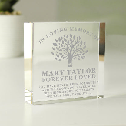 Personalised In Loving Memory Family Tree Crystal Token - image 6