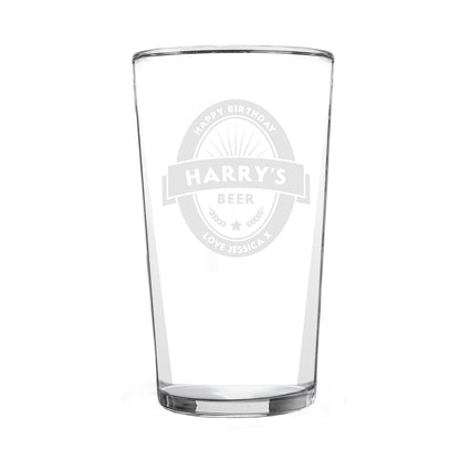 Personalised Beer Label Pint Glass - image 5