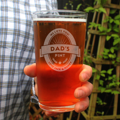 Personalised Beer Label Pint Glass - image 7