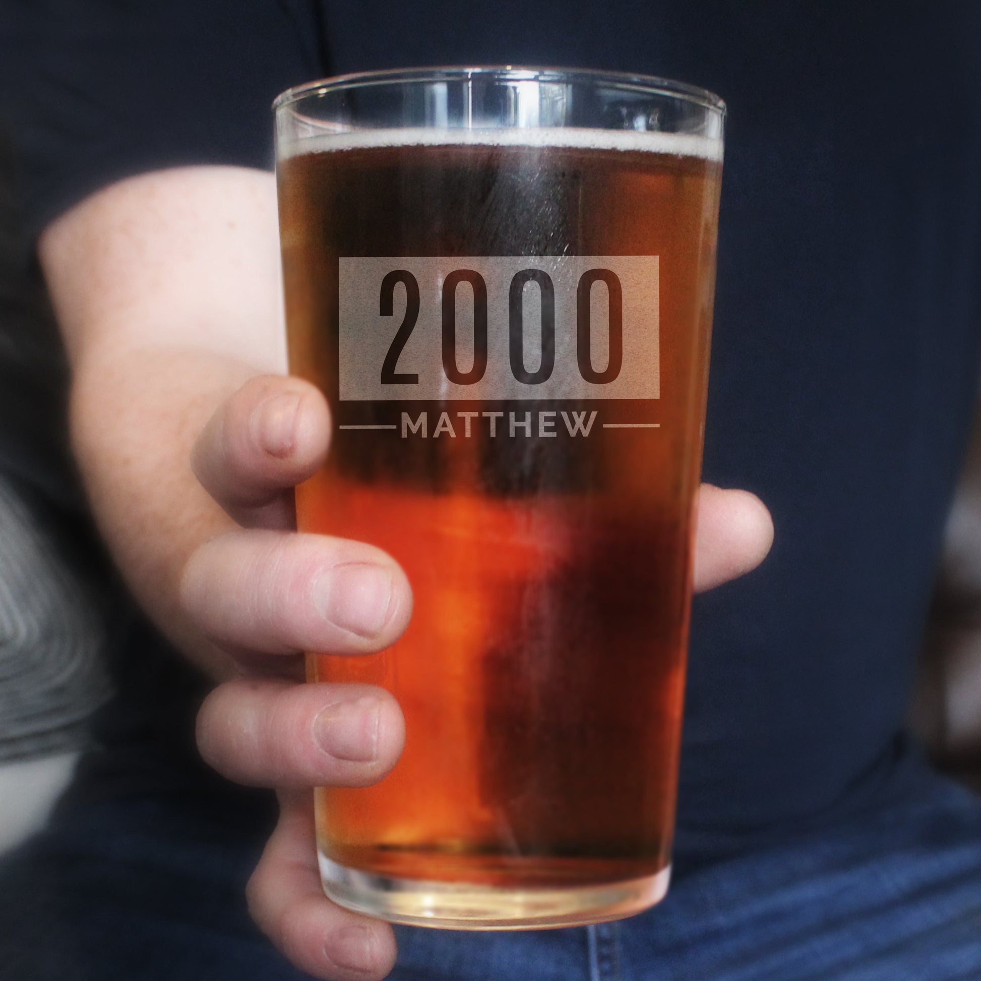 Personalised Name & Date Pint Glass - image 2
