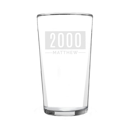 Personalised Name & Date Pint Glass - image 5