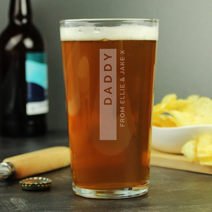 Personalised Free Text Pint Glass - image 3