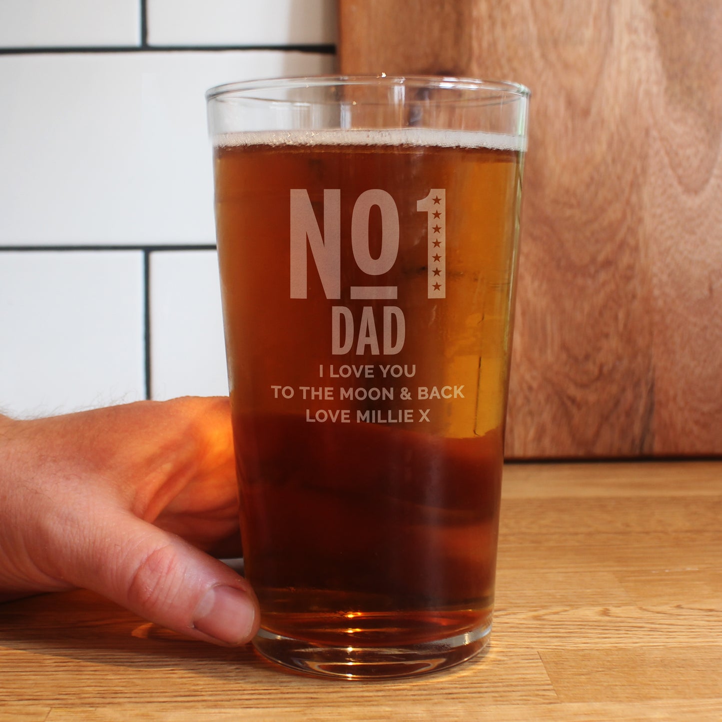 Personalised No. 1 Pint Glass - image 3
