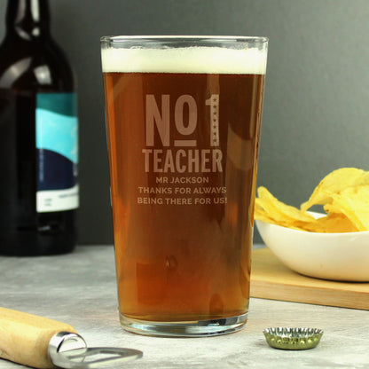 Personalised No. 1 Pint Glass - image 6