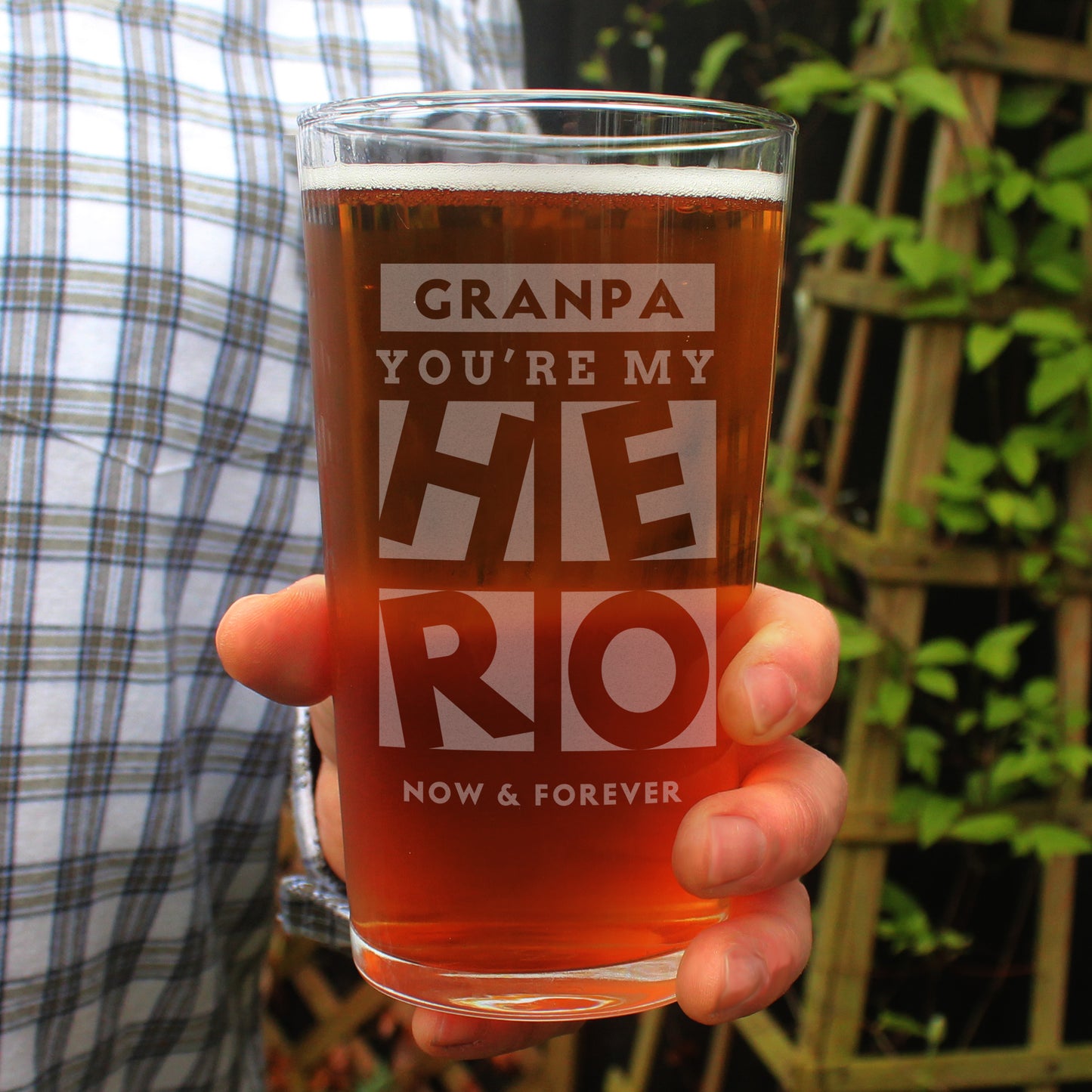 Personalised My Hero Pint Glass - image 4
