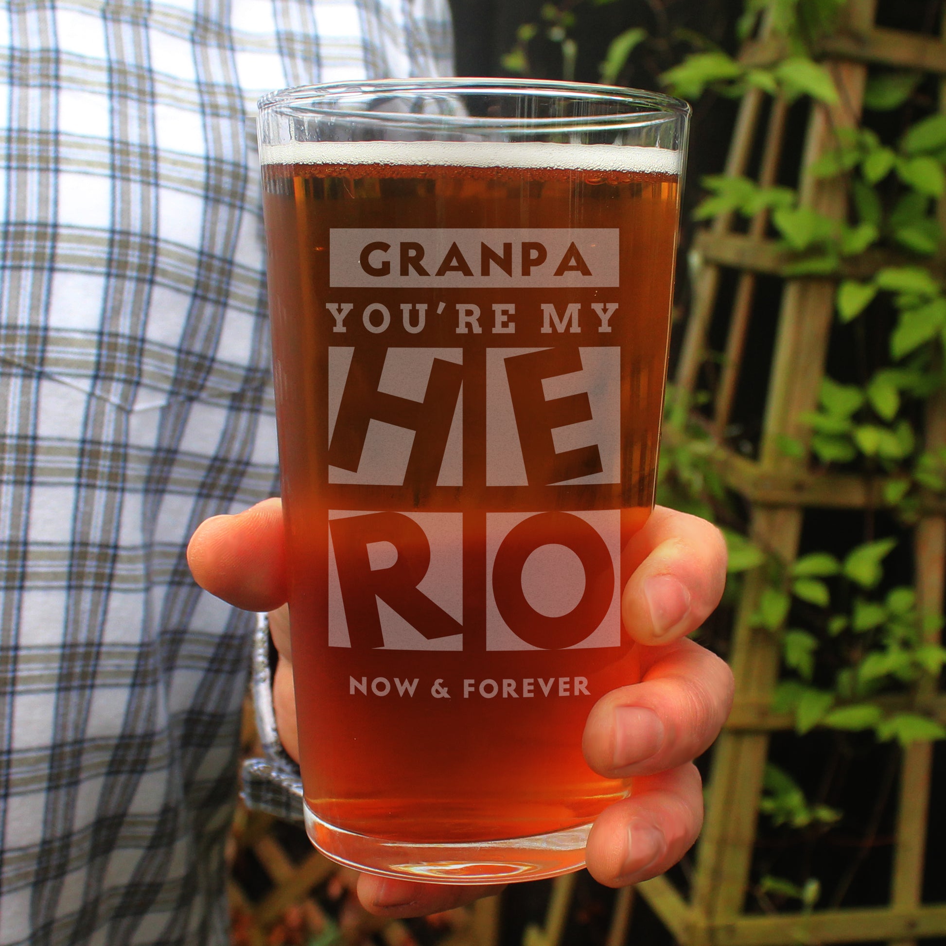 Personalised My Hero Pint Glass - image 4