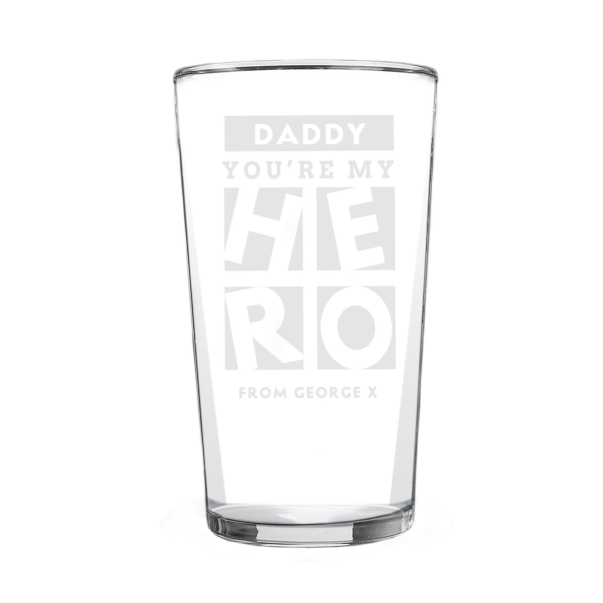 Personalised My Hero Pint Glass - image 5