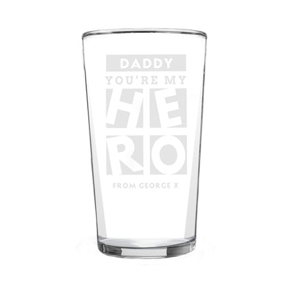 Personalised My Hero Pint Glass - image 5