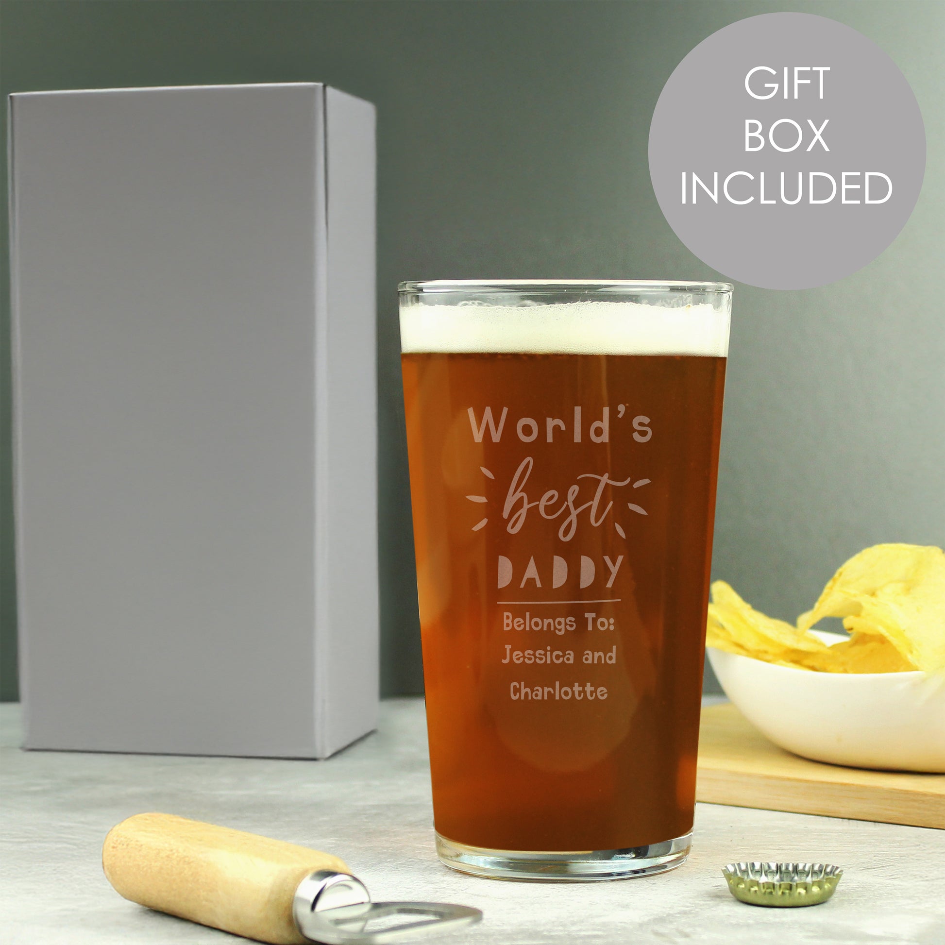 Personalised World's Best Pint Glass from Heartfelt Gifts