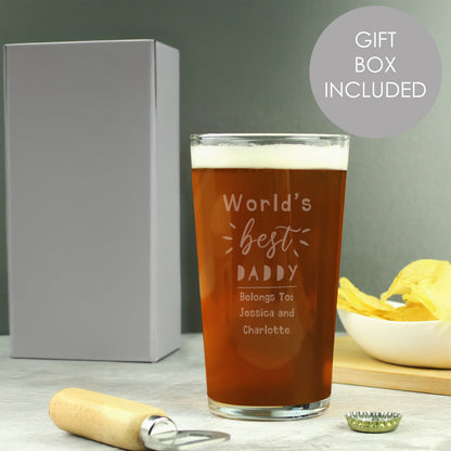 Personalised World's Best Pint Glass from Heartfelt Gifts