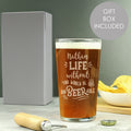Personalised Un-beer-able Pint Glass from Heartfelt Gifts