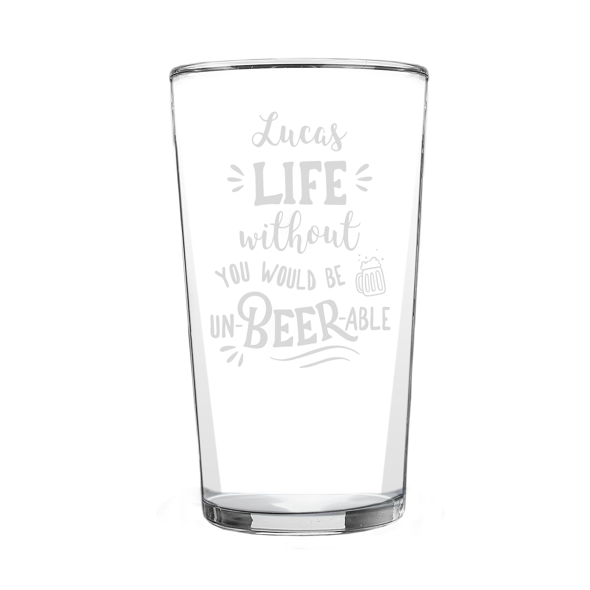 Personalised Un-beer-able Pint Glass - image 5