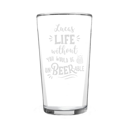 Personalised Un-beer-able Pint Glass - image 5